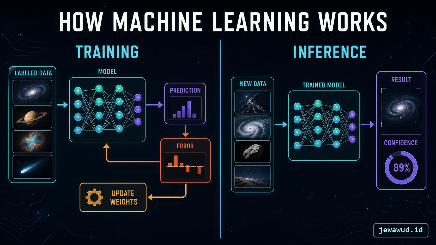 Machine learning training and inference workflow