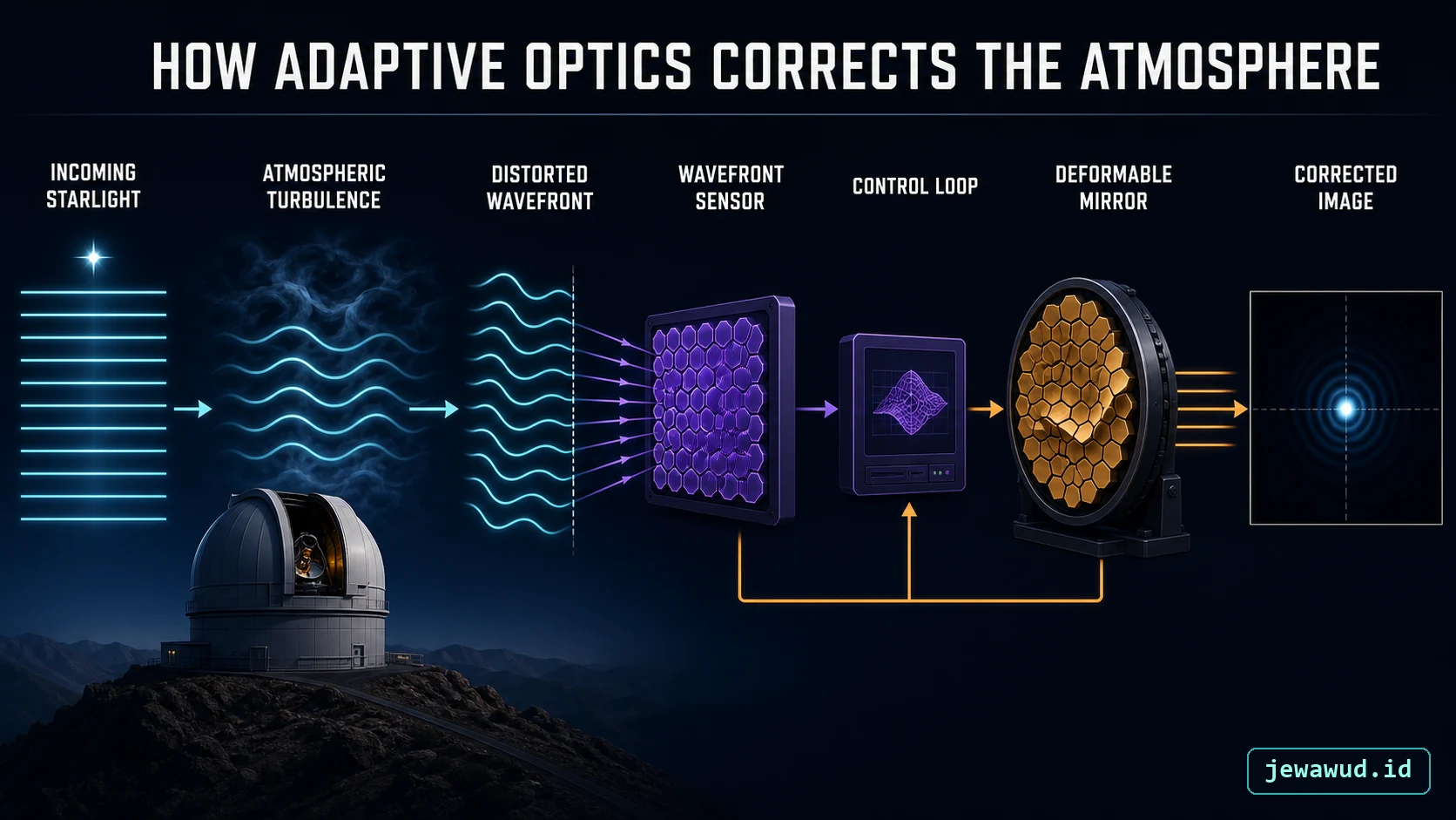 Adaptive optics wavefront sensing and deformable mirror correction